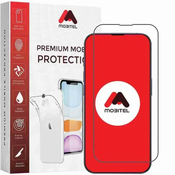 Mobitel Full Coverage Tempered Glass Screen Protector for iPhone 15